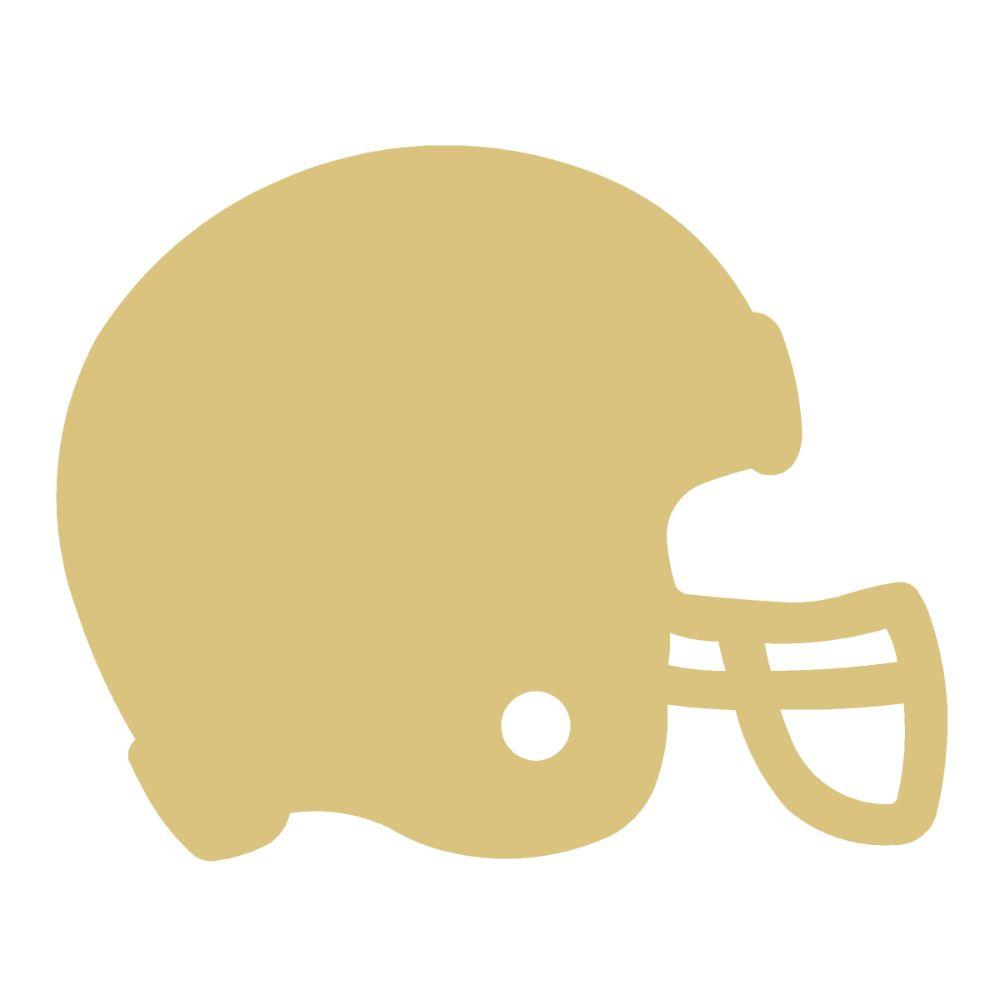 Basic Shape Football Helmet MDF Cutout Silhouette Style 2 - Unfinished For DIY