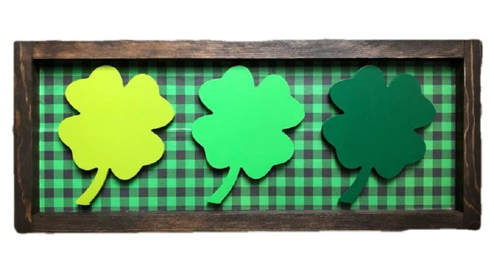 Basic Shape Shamrock MDF Cutout Four-Leaf Clover Silhouette - Unfinished For DIY