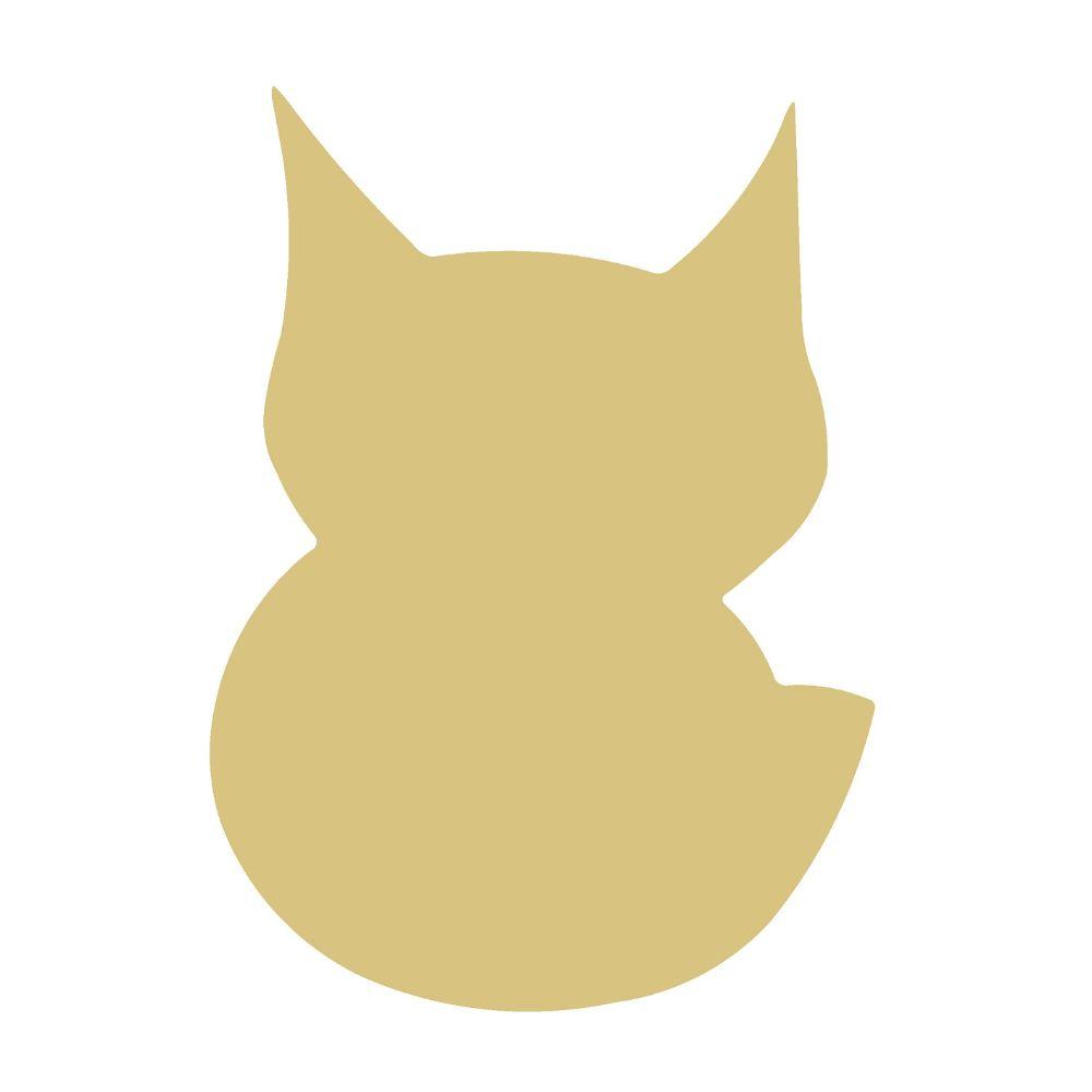 Basic Shape Fox MDF Cutout Silhouette Style 2 - Unfinished For DIY