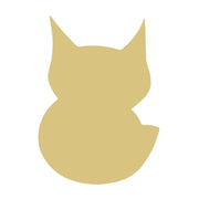 Basic Shape Fox MDF Cutout Silhouette Style 2 - Unfinished For DIY