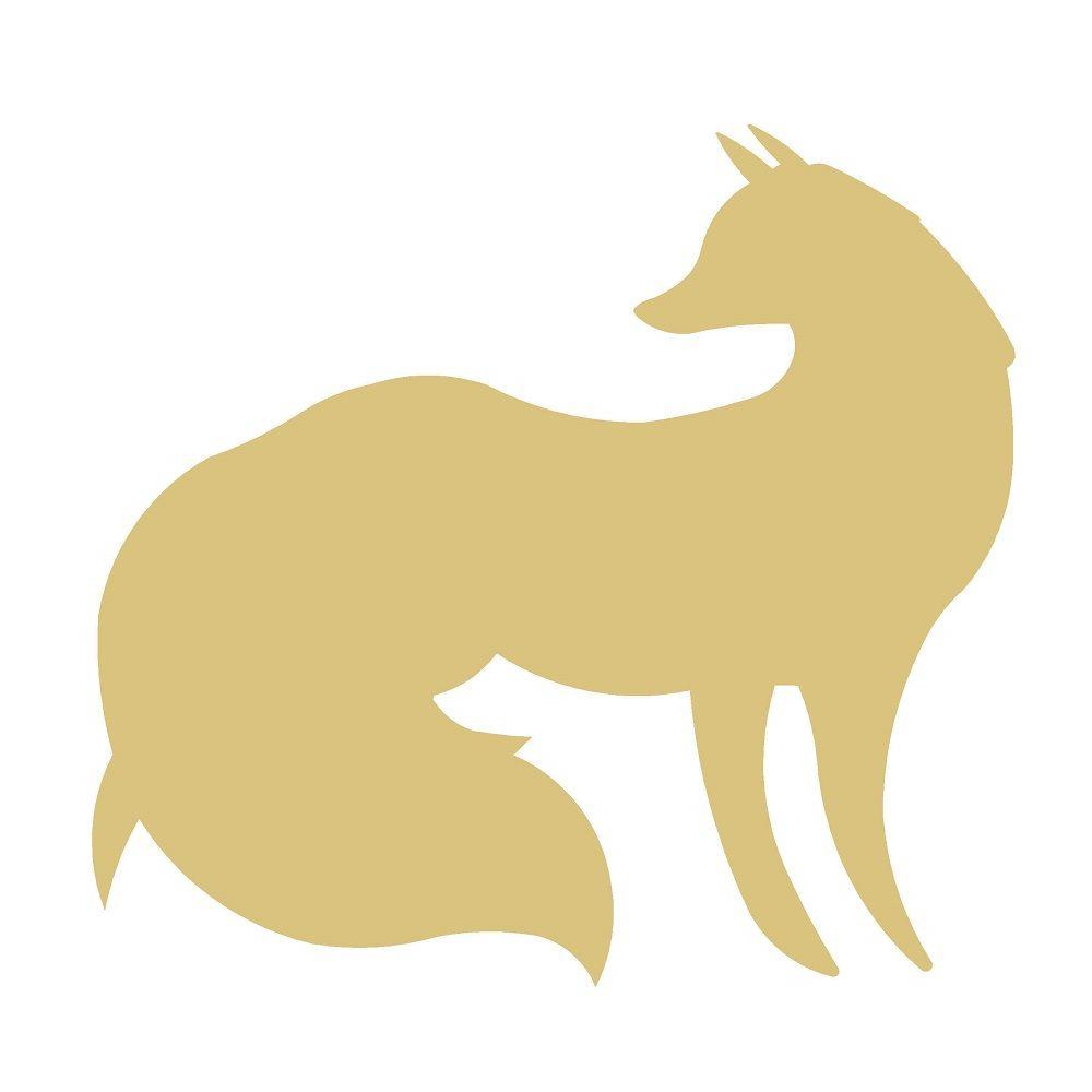 Basic Shape Fox MDF Cutout - Unfinished For DIY