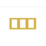Basic Shape Three Window Frame MDF Cutout Triple Window Silhouette - Unfinished For DIY