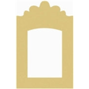 Basic Shape Arch Frame MDF Cutout Scalloped Crown Top Window - Unfinished For DIY