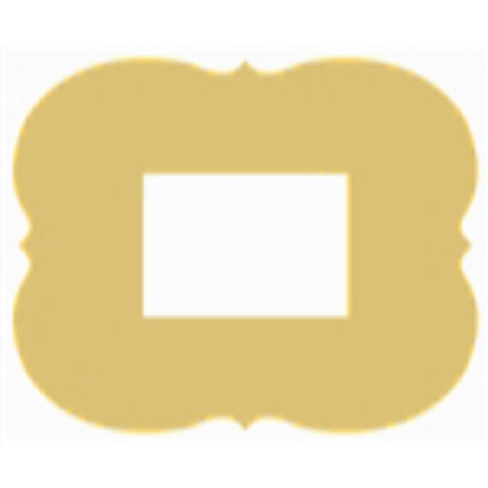 Basic Shape Frame MDF Cutout Ornate Outer Frame With Square Opening - Unfinished For DIY