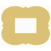 Basic Shape Frame MDF Cutout Ornate Outer Frame With Square Opening - Unfinished For DIY