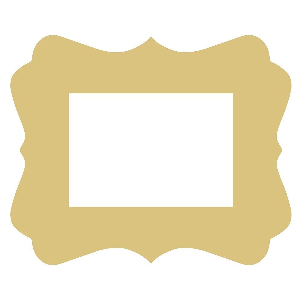 Basic Shape Ornate Baroque Frame MDF Cutout Decorative Picture Frame - Unfinished For DIY