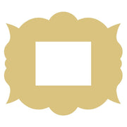 Basic Shape Scalloped Rectangle MDF Cutout Ornate Frame - Unfinished For DIY