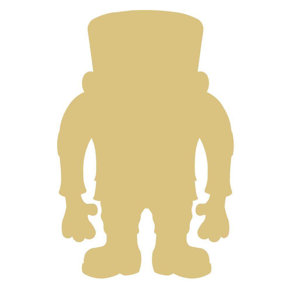 Basic Shape Monster MDF Cutout Silhouette Style 3 - Unfinished For DIY