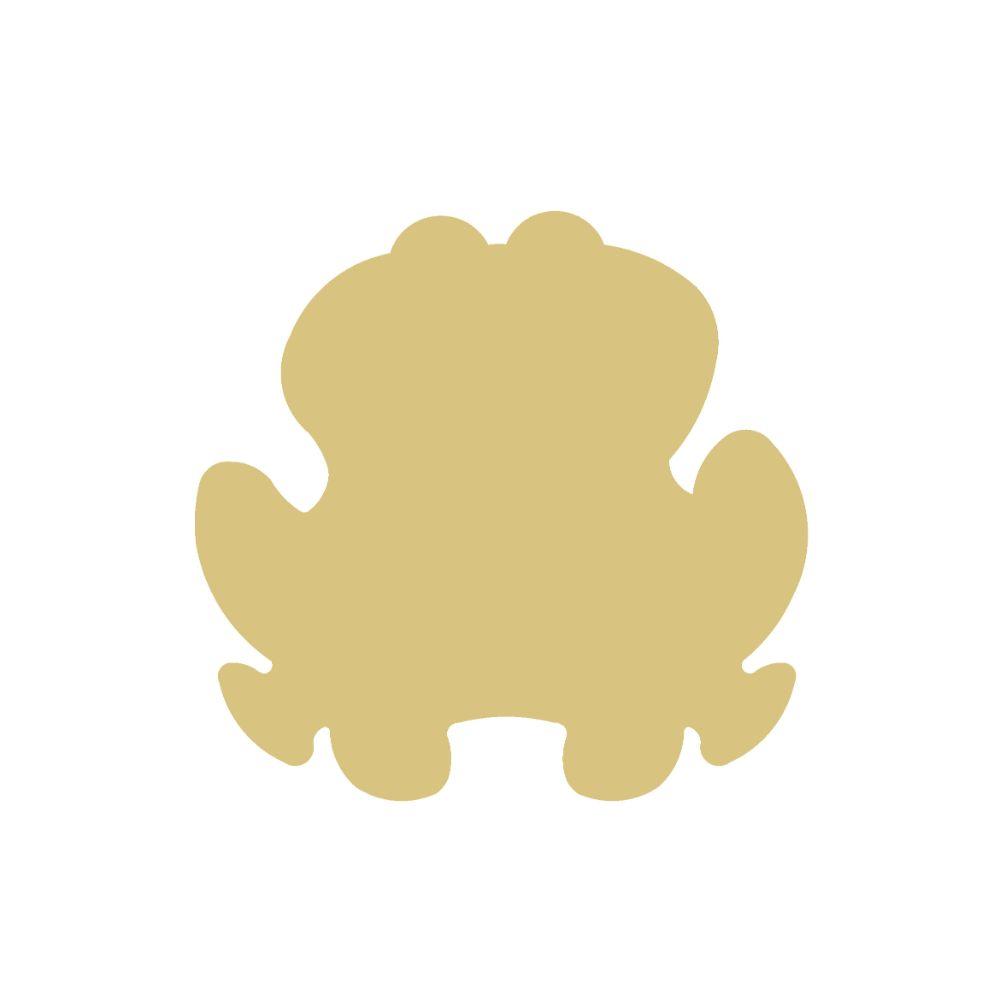 Basic Shape Frog MDF Cutout Silhouette Style 2 - Unfinished For DIY