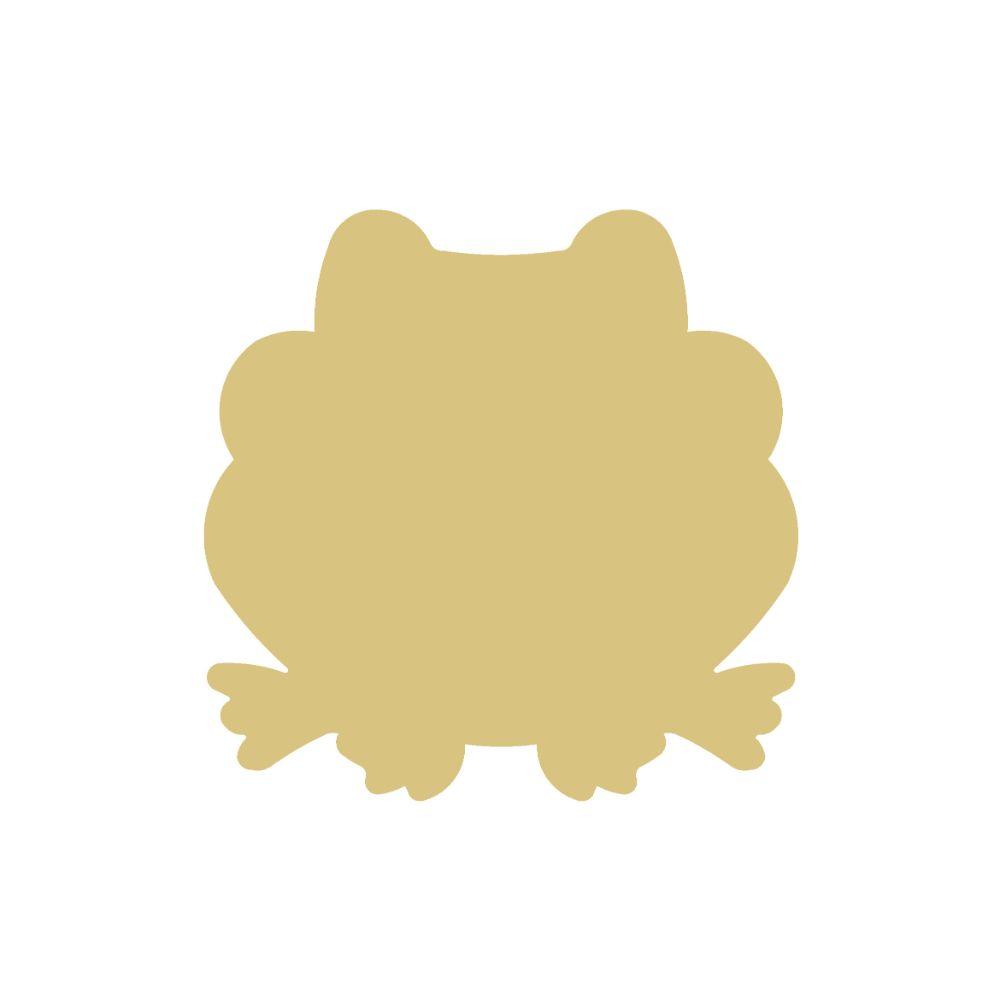 Basic Shape Frog MDF Cutout Silhouette Style 3 - Unfinished For DIY