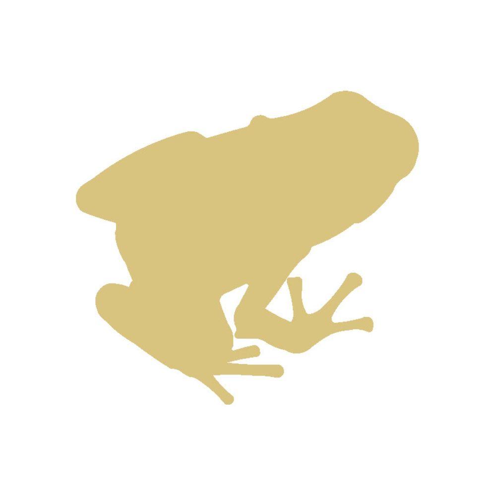 Basic Shape Frog MDF Cutout Silhouette Style 5 - Unfinished For DIY