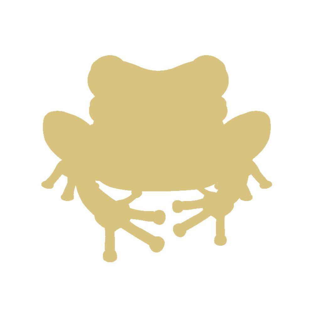 Basic Shape Frog MDF Cutout Silhouette Style 6 - Unfinished For DIY