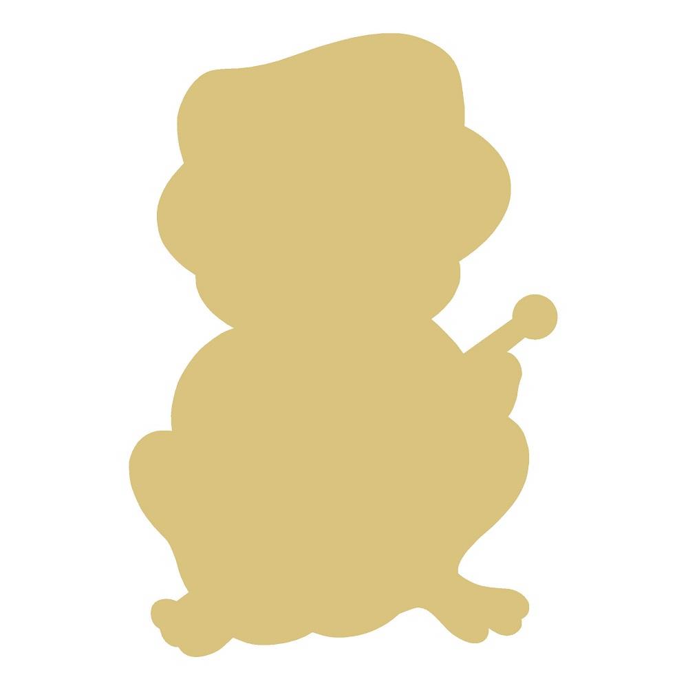 Basic Shape Frog MDF Cutout Whimsical Frog Silhouette - Unfinished For DIY