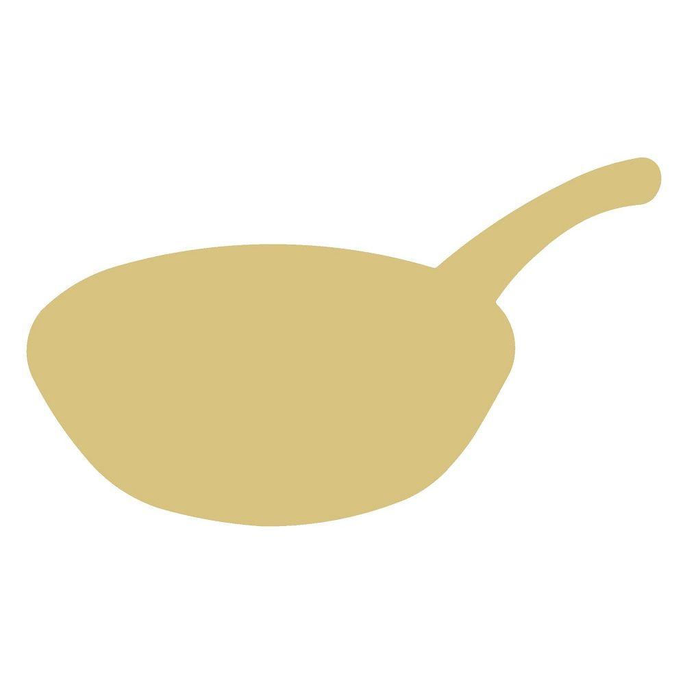 Basic Shape Frying Pan MDF Cutout Kitchen Decor - Unfinished For DIY