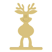 3D Reindeer MDF Cutout With Stand Christmas Decor - Unfinished For DIY