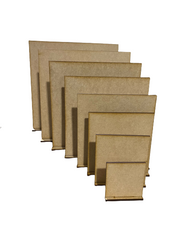 Basic Shape Square MDF Cutout Set Of Freestanding Squares - Unfinished For DIY