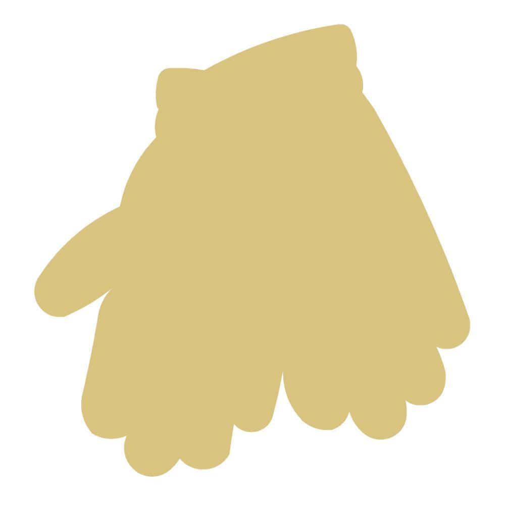Basic Shape Gloves MDF Cutout Garden Gloves - Unfinished For DIY