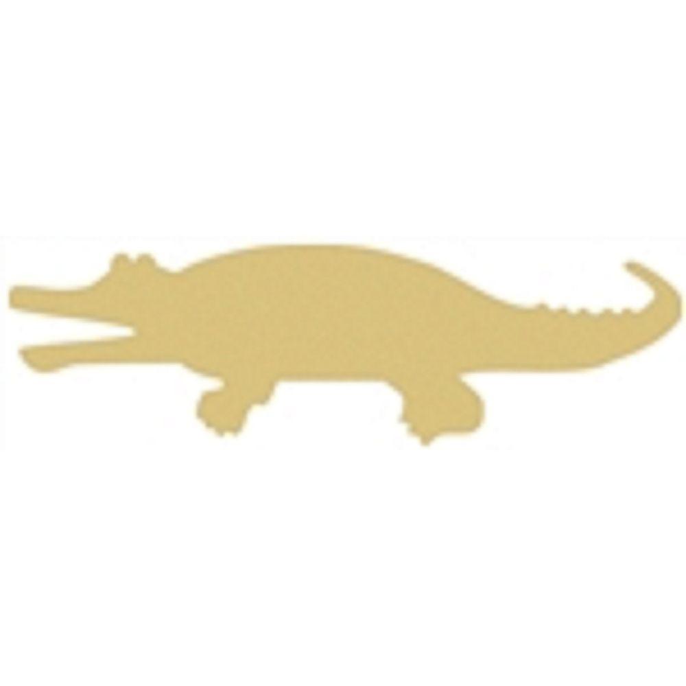 Basic Shape Alligator MDF Cutout Silhouette Style 1 - Unfinished For DIY