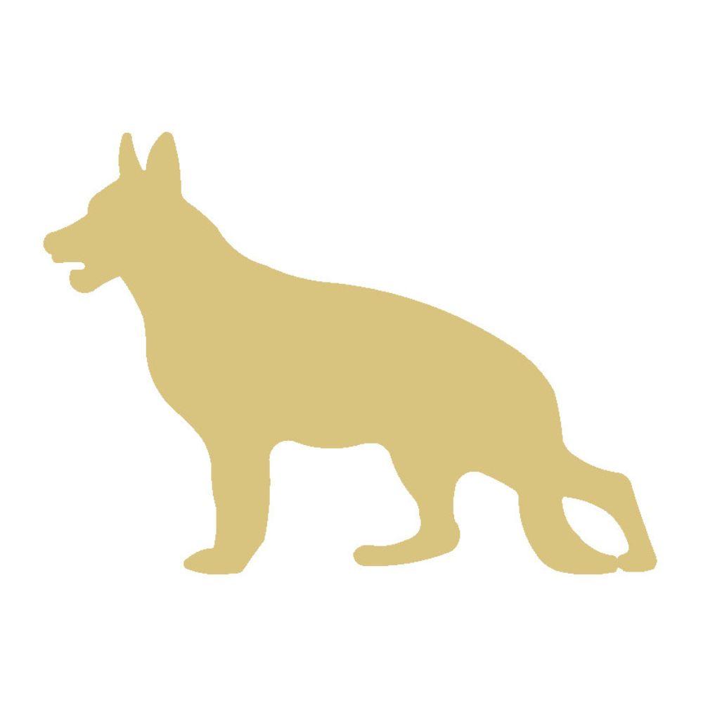 Basic Shape German Shepherd MDF Cutout Silhouette Style 1 - Unfinished For DIY