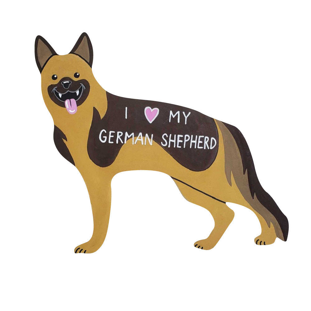 Design By Line German Shepherd MDF Cutout Silhouette - Unfinished For DIY