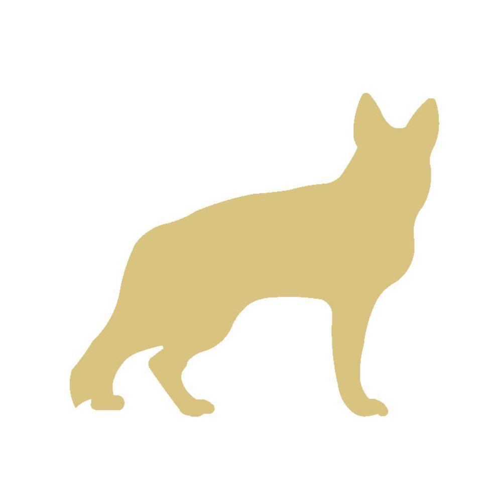 Basic Shape German Shepherd MDF Cutout Silhouette Style 2 - Unfinished For DIY
