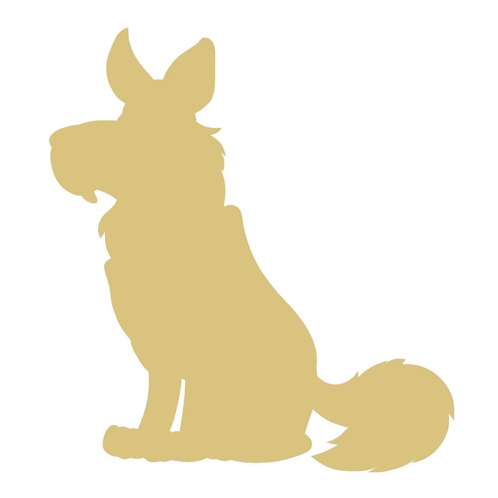 Basic Shape German Shepherd MDF Cutout Silhouette Style 3 - Unfinished For DIY