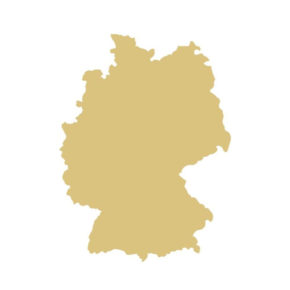 Basic Shape Germany MDF Cutout Map Silhouette - Unfinished For DIY