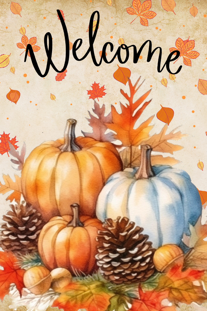 Welcome  Print Shop Garden Flag  - UV Printed For Outdoor Yard Decor