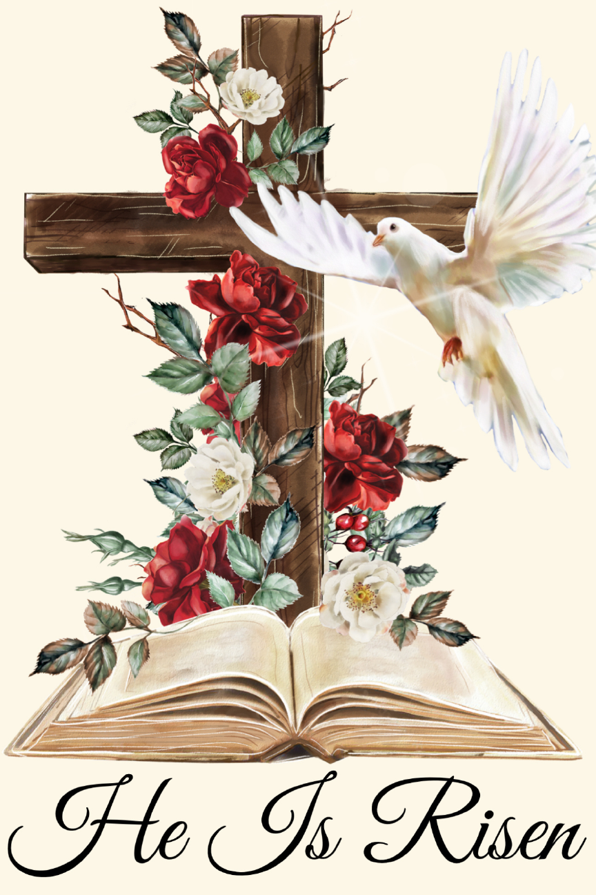 He Is Risen Print Shop Garden Flag  - UV Printed For Outdoor Yard Decor