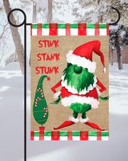Stink Stank Stunk Print Shop Garden Flag  - UV Printed For Outdoor Yard Decor