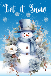 Let It Snow Print Shop Garden Flag  - UV Printed For Outdoor Yard Decor