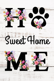 Home Sweet Home Paw Print Shop Garden Flag  - UV Printed For Outdoor Yard Decor