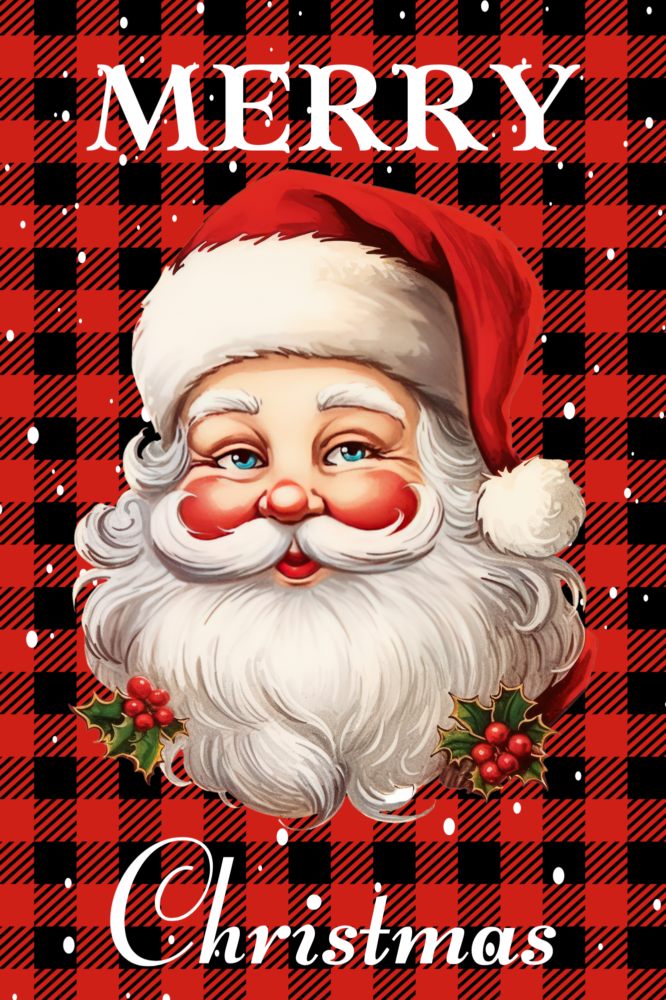 Merry Christmas Print Shop Garden Flag  - UV Printed For Outdoor Yard Decor