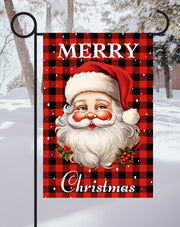 Merry Christmas Print Shop Garden Flag  - UV Printed For Outdoor Yard Decor
