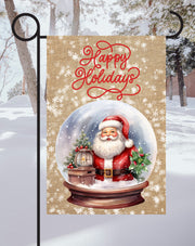 Happy Holidays Print Shop Garden Flag  - UV Printed For Outdoor Yard Decor