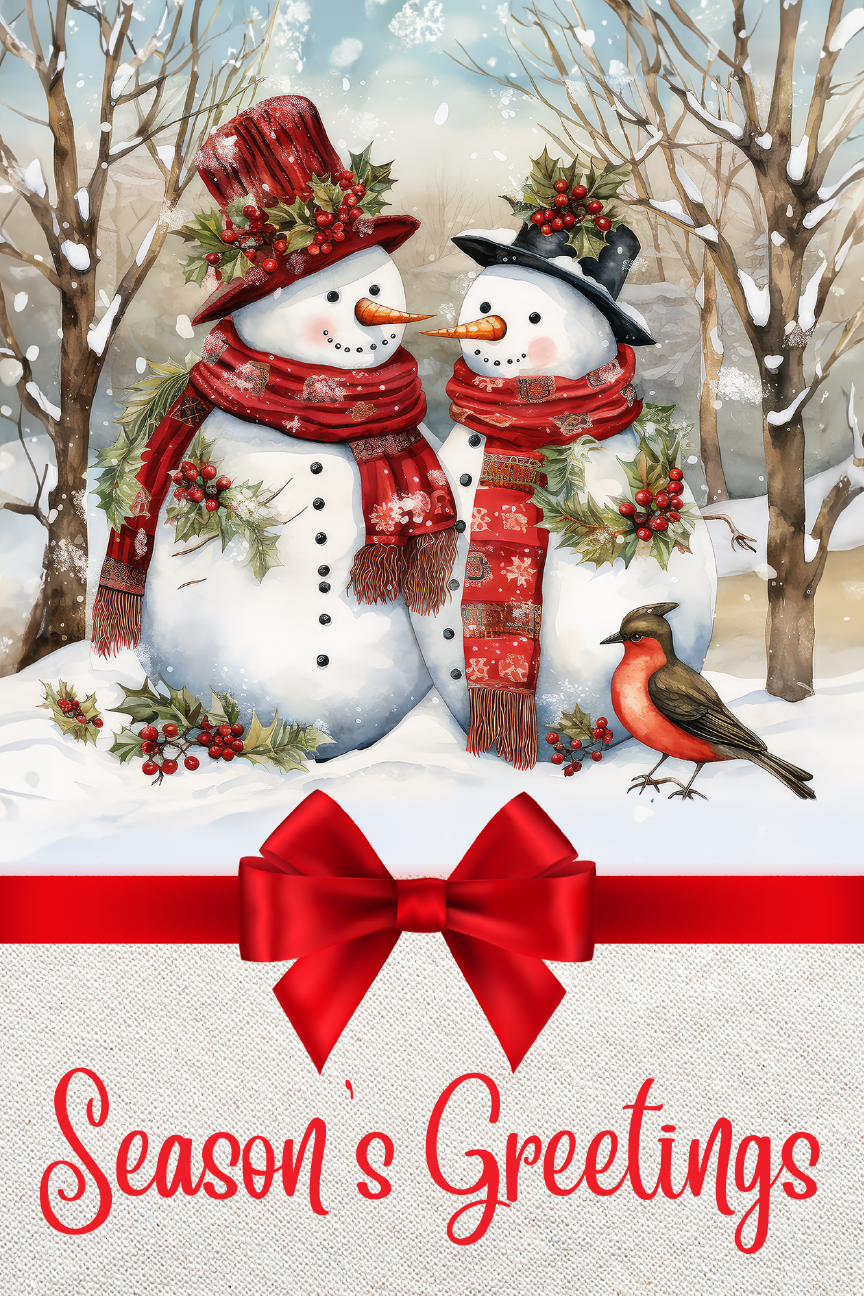 Season Greetings Print Shop Garden Flag  - UV Printed For Outdoor Yard Decor