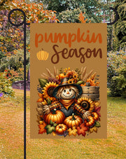 Pumpkin Season Print Shop Garden Flag  - UV Printed For Outdoor Yard Decor