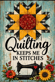 Print Shop Quilting Garden Flag  - UV Printed For Outdoor Yard Decor