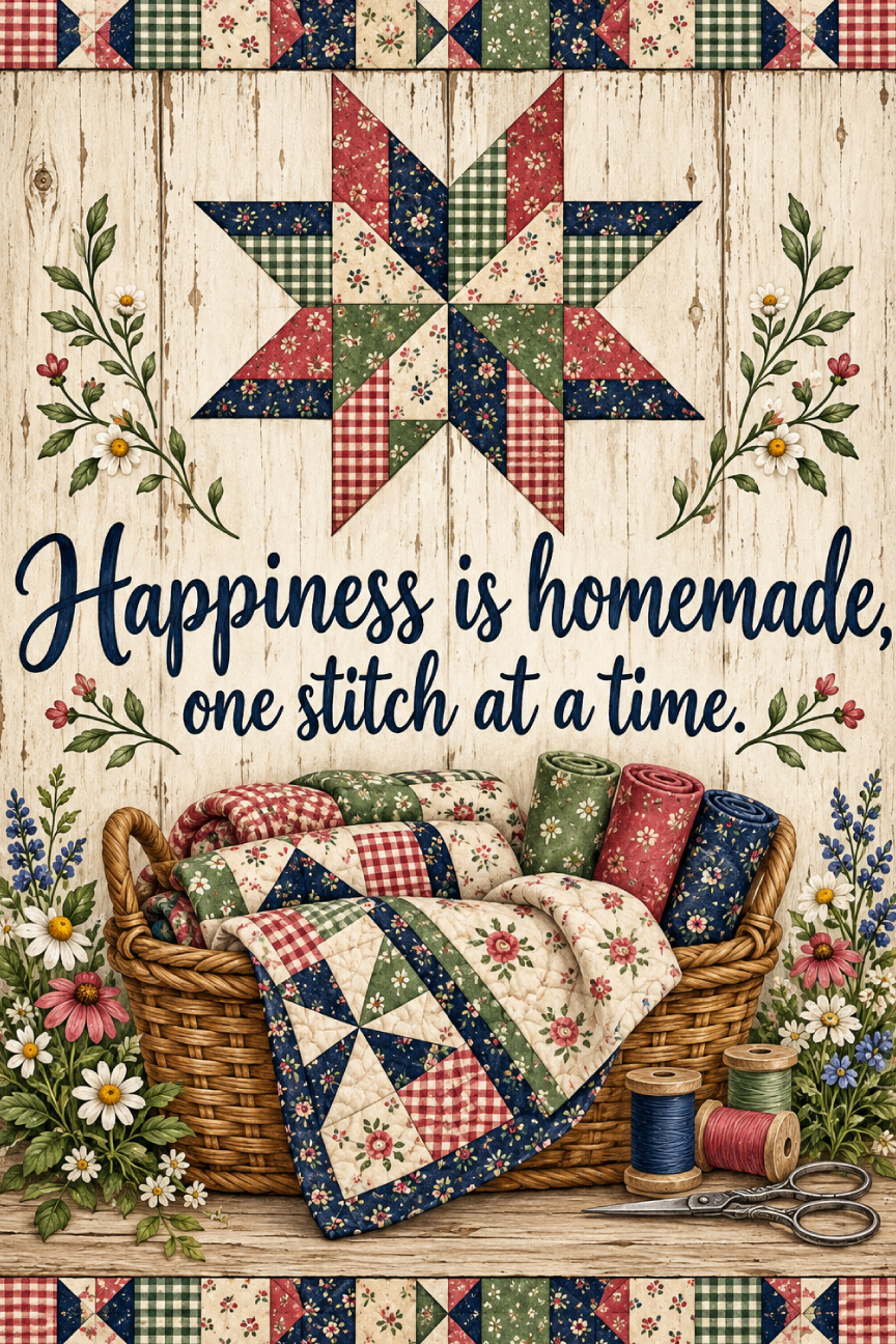 Print Shop Quilting Garden Flag  - UV Printed For Outdoor Yard Decor