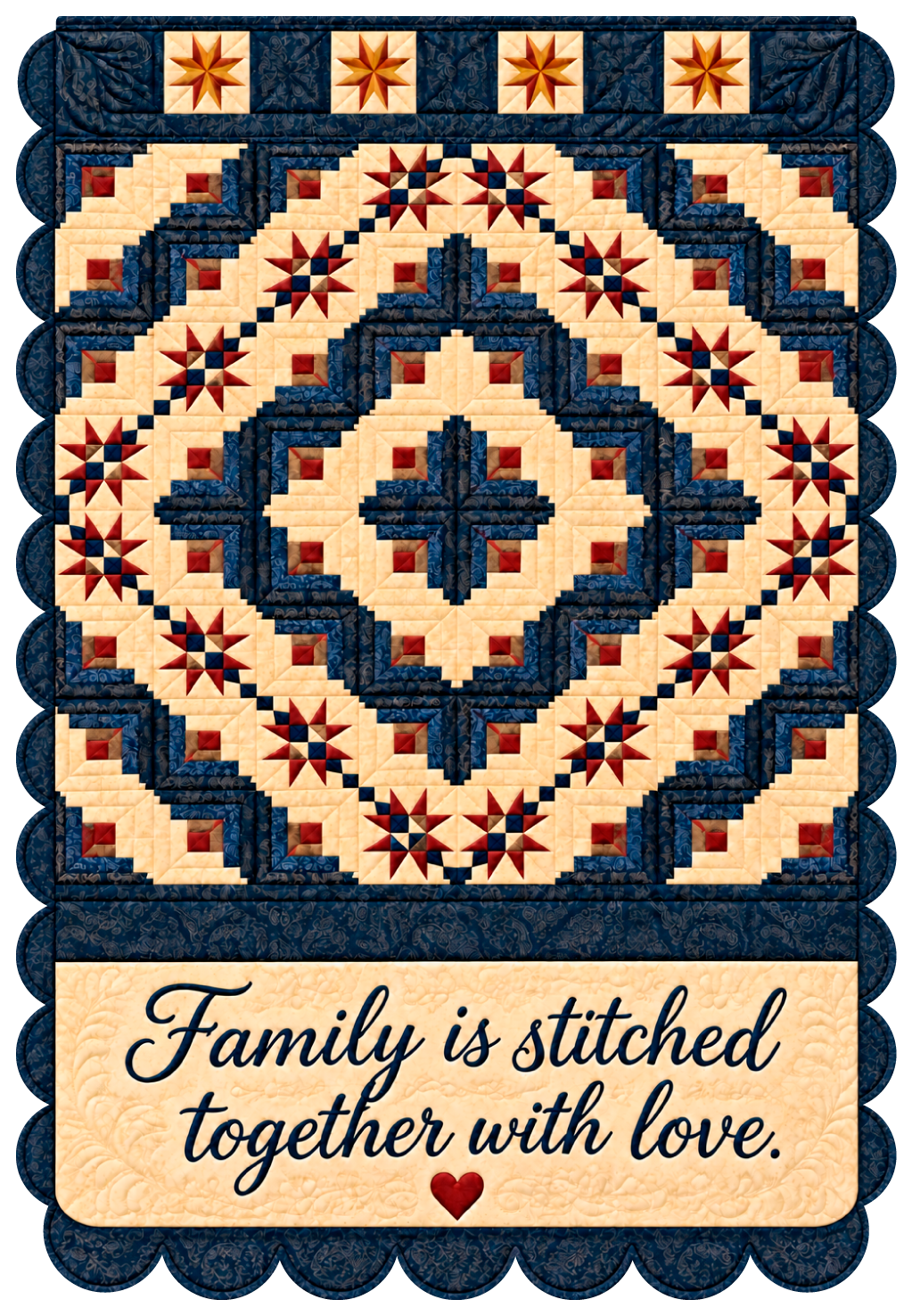 Print Shop Die-Cut Quilting Garden Flag  - UV Printed For Outdoor Yard Decor