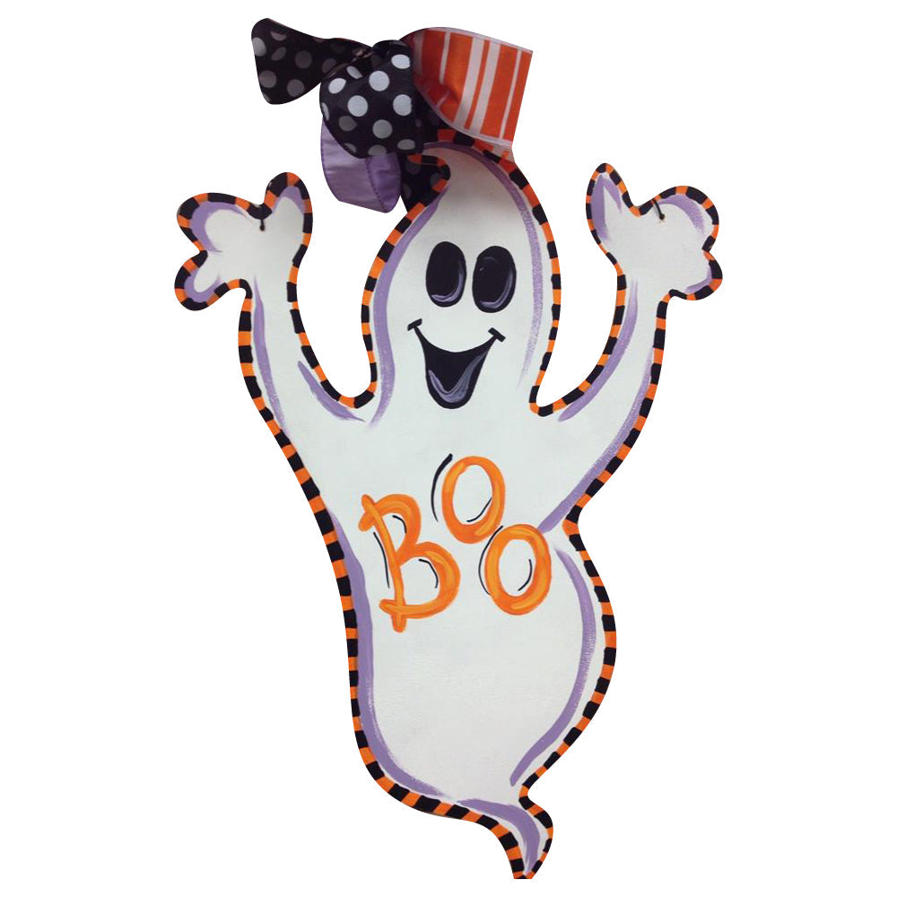 Basic Shape Ghost MDF Cutout Halloween Silhouette Style 1 - Unfinished For DIY