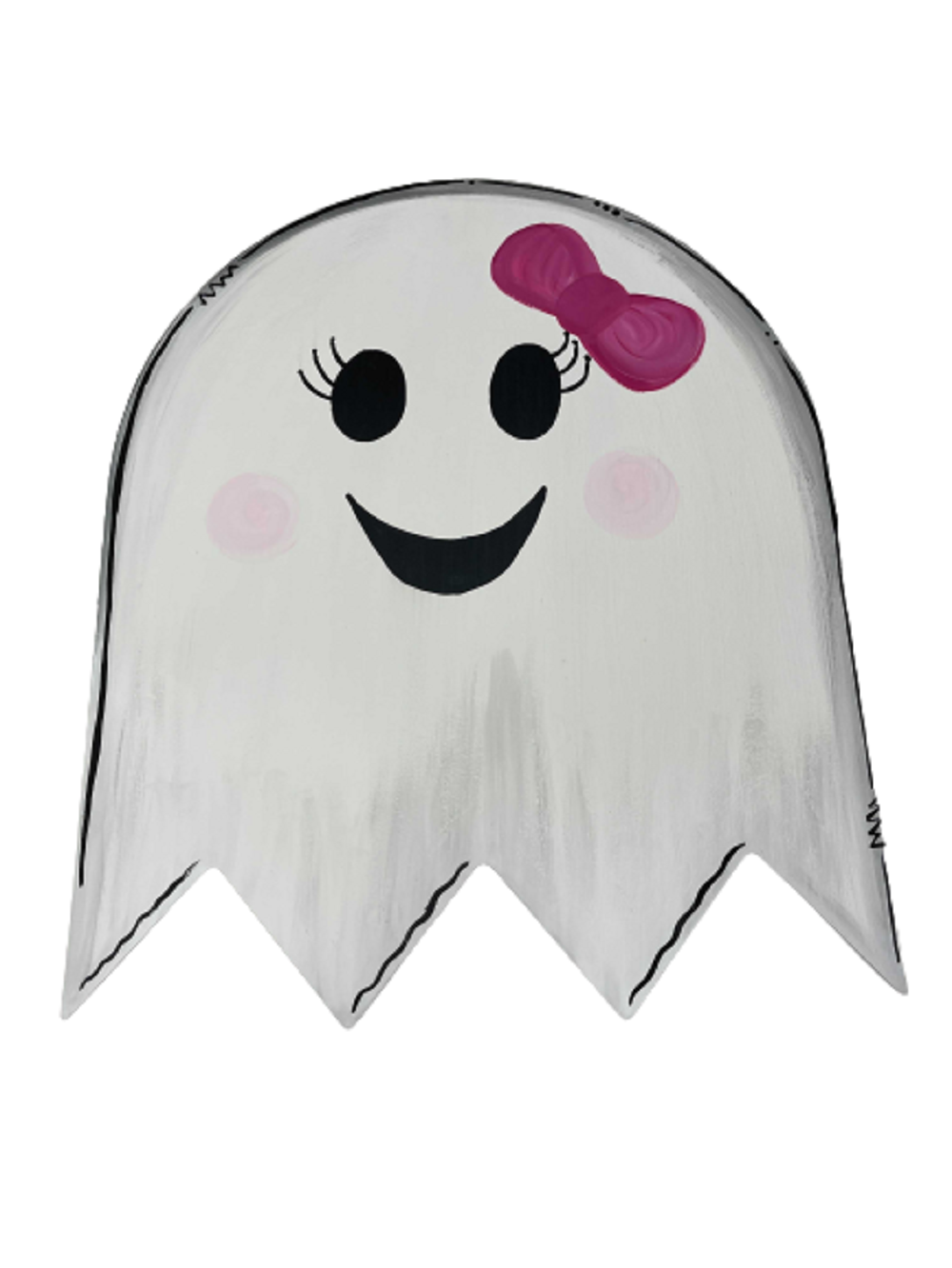 Basic Shape Ghost MDF Cutout Silhouette Style 4 - Unfinished For DIY
