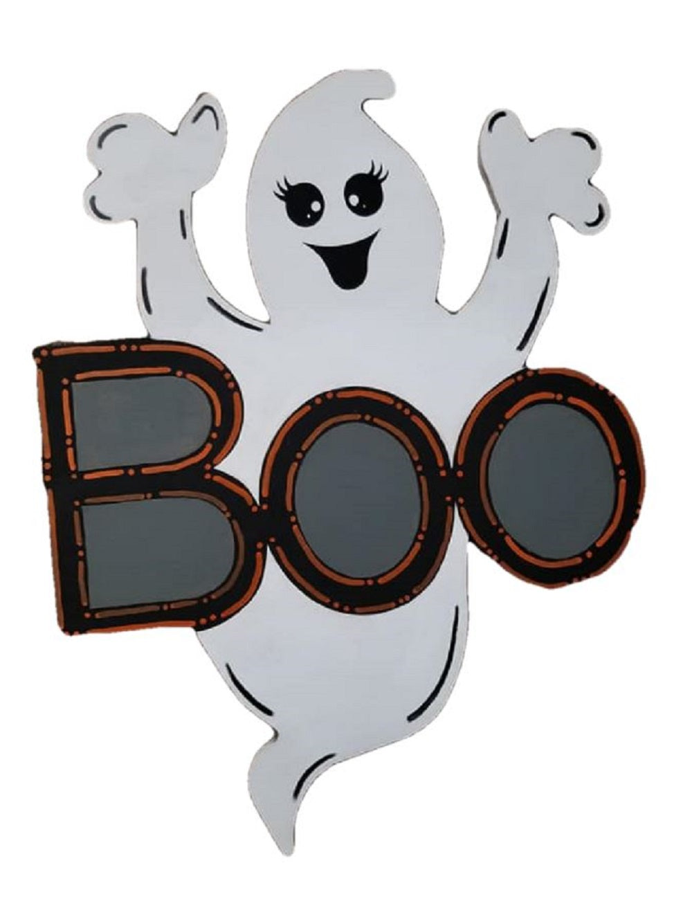Basic Shape Ghost MDF Cutout Boo Silhouette - Unfinished For DIY