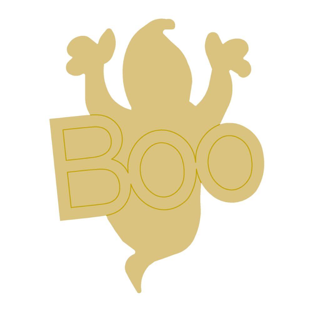Basic Shape Ghost MDF Cutout Boo Silhouette - Unfinished For DIY