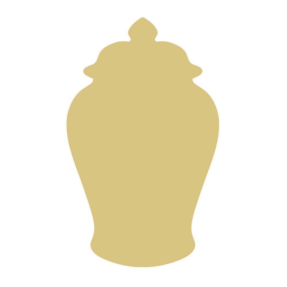 Basic Shape Ginger Jar MDF Cutout Ginger Jar Silhouette - Unfinished For DIY