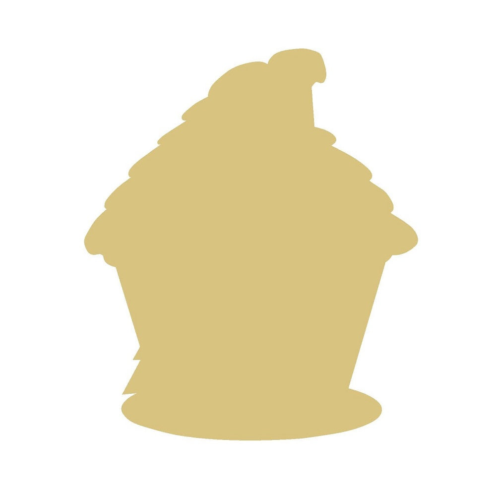 Basic Shape Gingerbread House MDF Cutout Silhouette - Unfinished For DIY