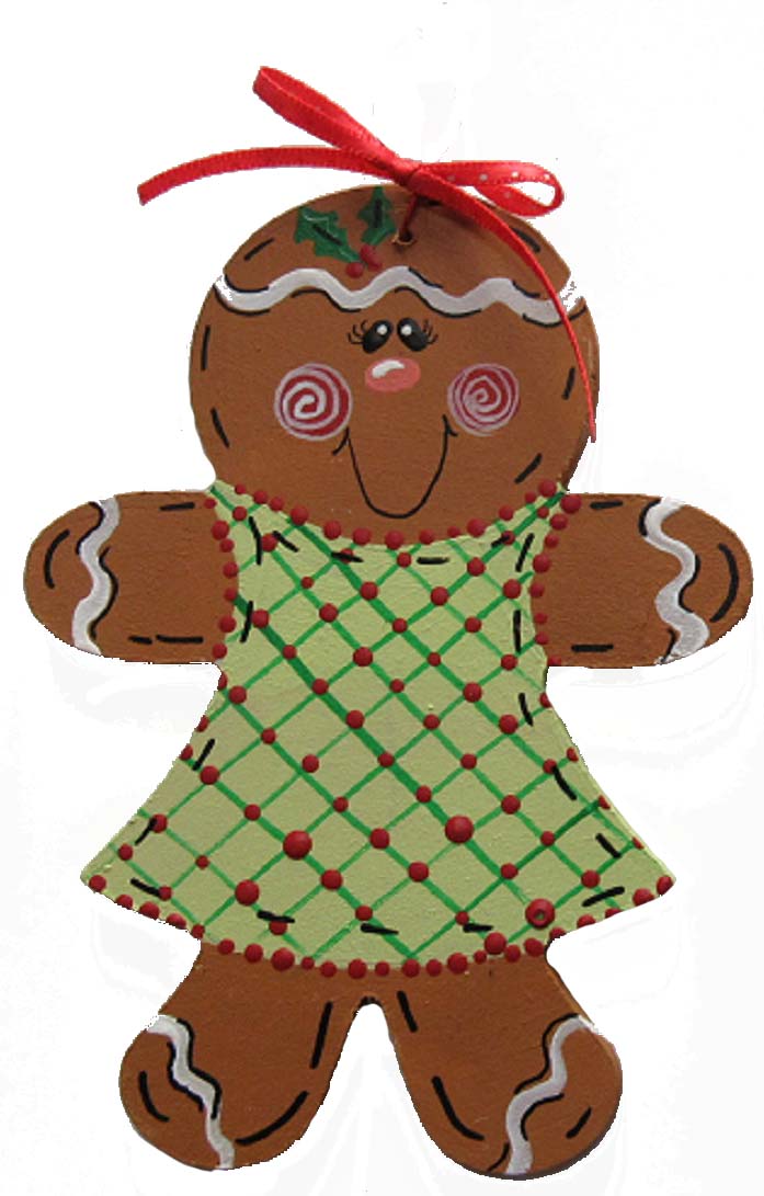 Basic Shape Gingerbread Girl MDF Cutout Silhouette - Unfinished For DIY