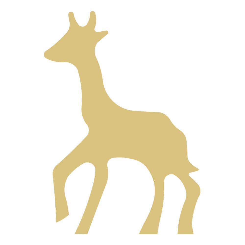 Basic Shape Giraffe MDF Cutout Wildlife Silhouette Style 2 - Unfinished For DIY