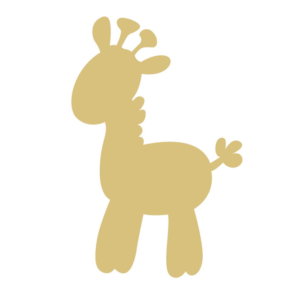 Basic Shape Giraffe MDF Cutout Giraffe Silhouette - Unfinished For DIY
