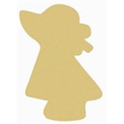 Basic Shape Girl MDF Cutout Dress Silhouette - Unfinished For DIY
